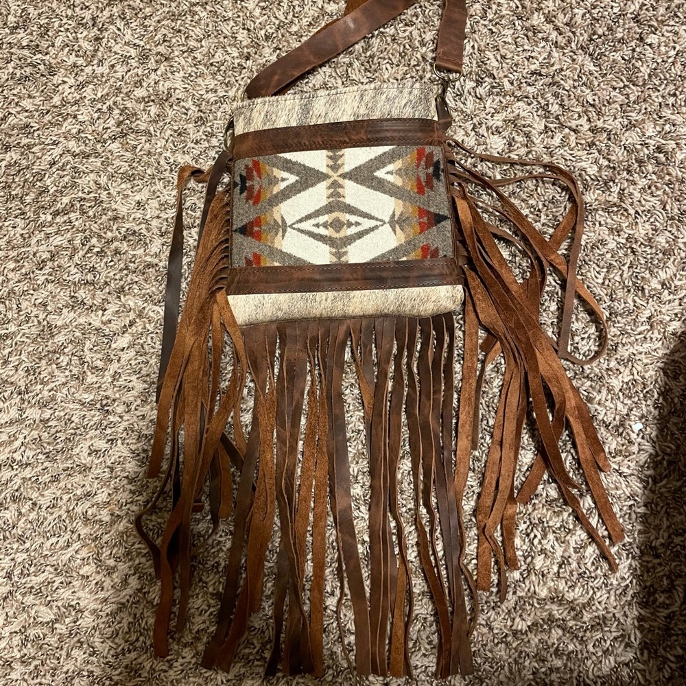 Leather western purse